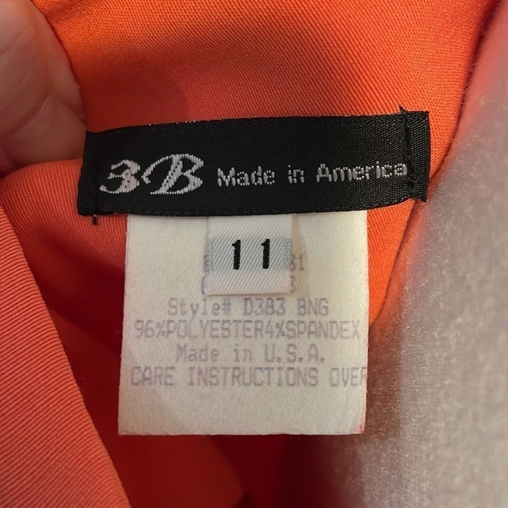 *Orange Dress size 11 strapsless - Picture 3 of 4